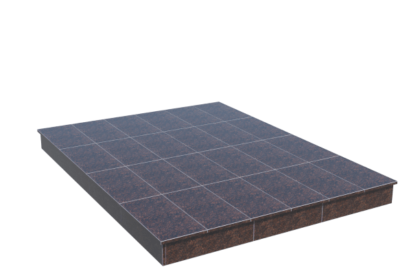 Площадки на могилу в Нижнем Тагиле | Площадка с вертикальной (15 см) облицовкой Дымовским гранитом