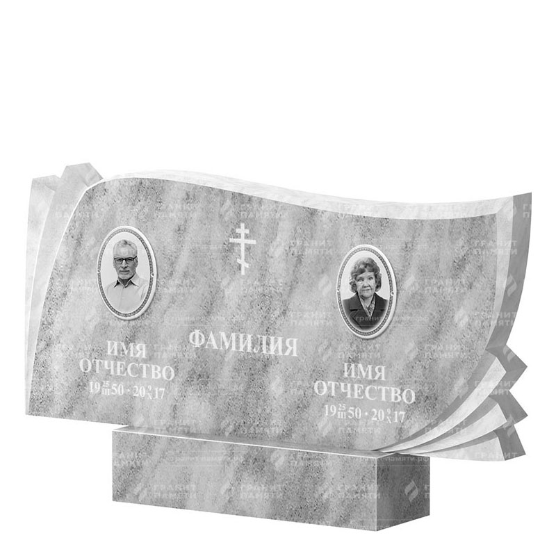 Памятники из мрамора в Нижнем Тагиле | Двойной мраморный памятник ФМ-265