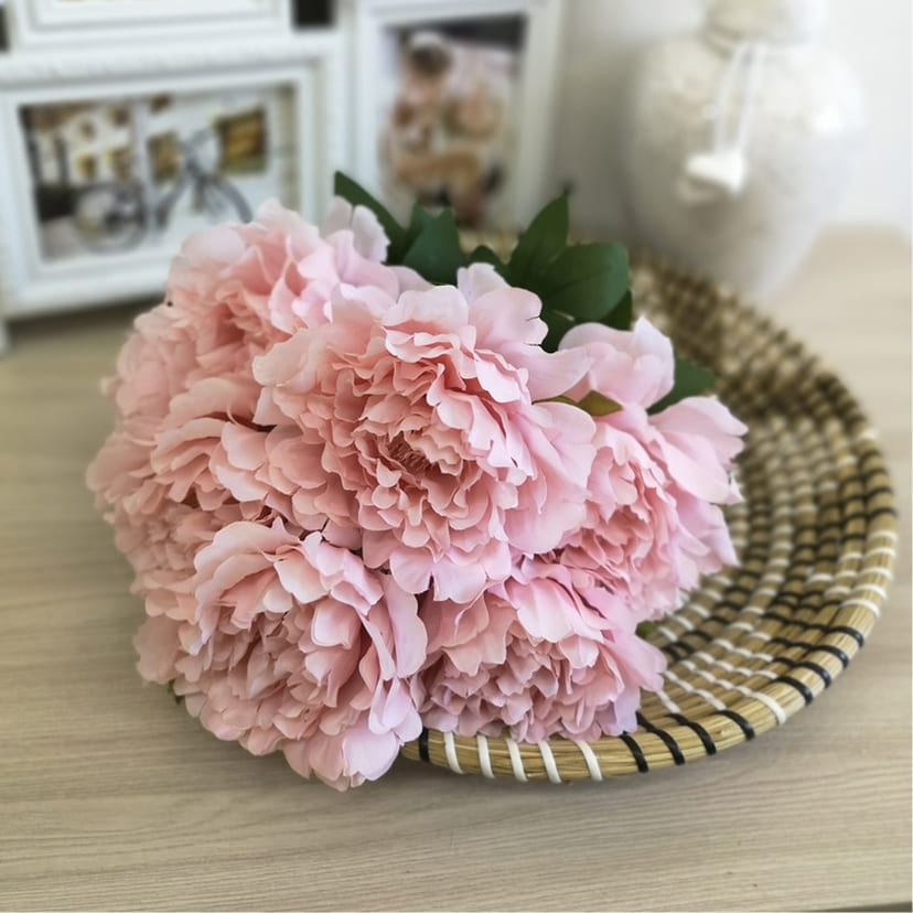 Искусственные цветы на могилу в Нижнем Тагиле | Цветы искусственные «Пионы», розовые, букет