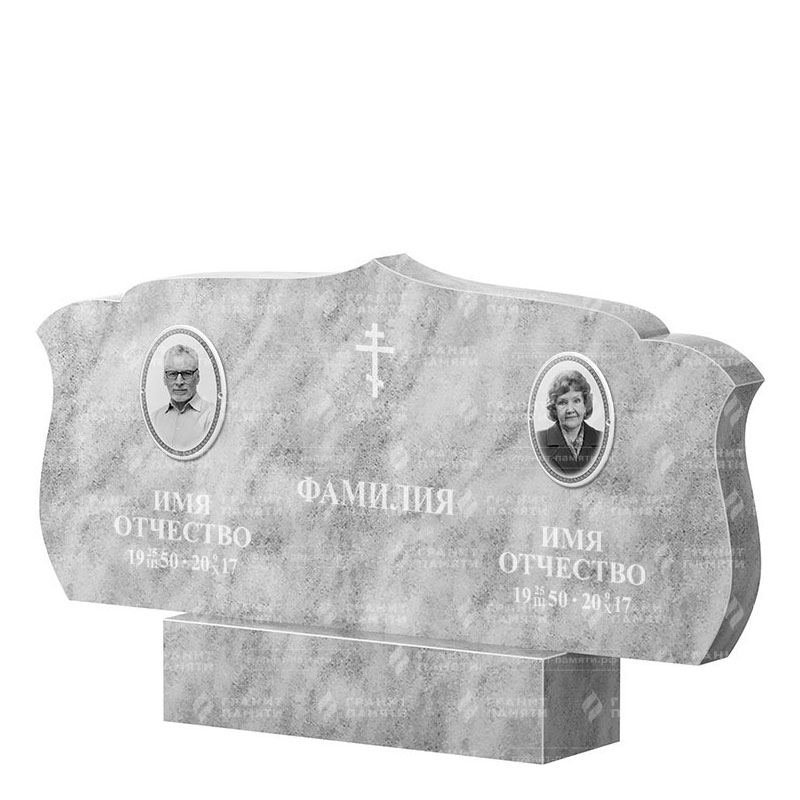 Памятники из мрамора в Нижнем Тагиле | Двойной мраморный памятник ФМ-130