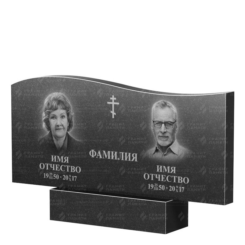 Памятники из гранита двойные в Нижнем Тагиле | Двойной гранитный памятник ФГ-255