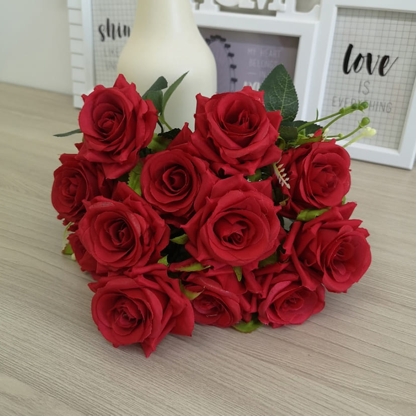 Искусственные цветы в Нижнем Тагиле | Цветы искусственные «Розы острые», красные, букет