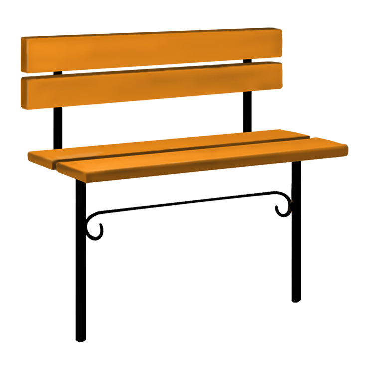 Металлические оградки, столы, скамейки в Нижнем Тагиле | Скамейка №4 со спинкой