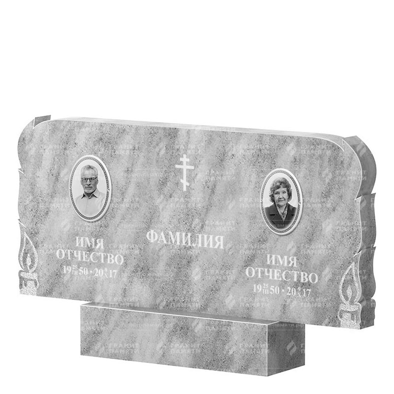 Памятники из мрамора в Нижнем Тагиле | Двойной мраморный памятник ФМ-133