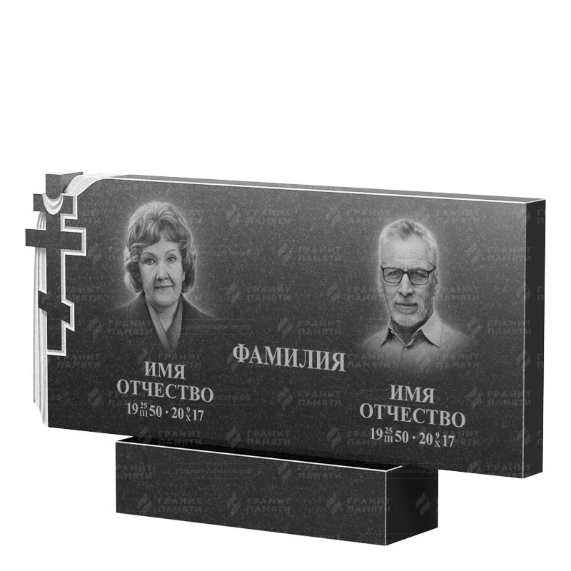 Памятники из гранита двойные в Нижнем Тагиле | Двойной гранитный памятник ФГ-139