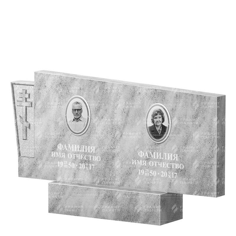 Памятники из мрамора в Нижнем Тагиле | Двойной мраморный памятник ФМ-137