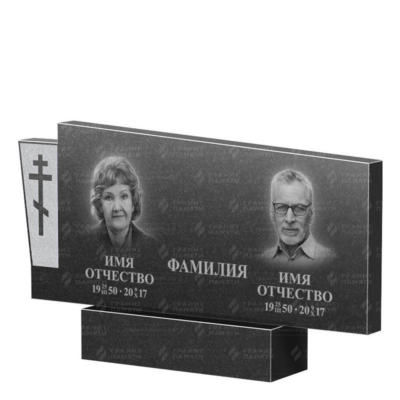 Памятники из гранита двойные в Нижнем Тагиле | Двойной гранитный памятник ФГ-137