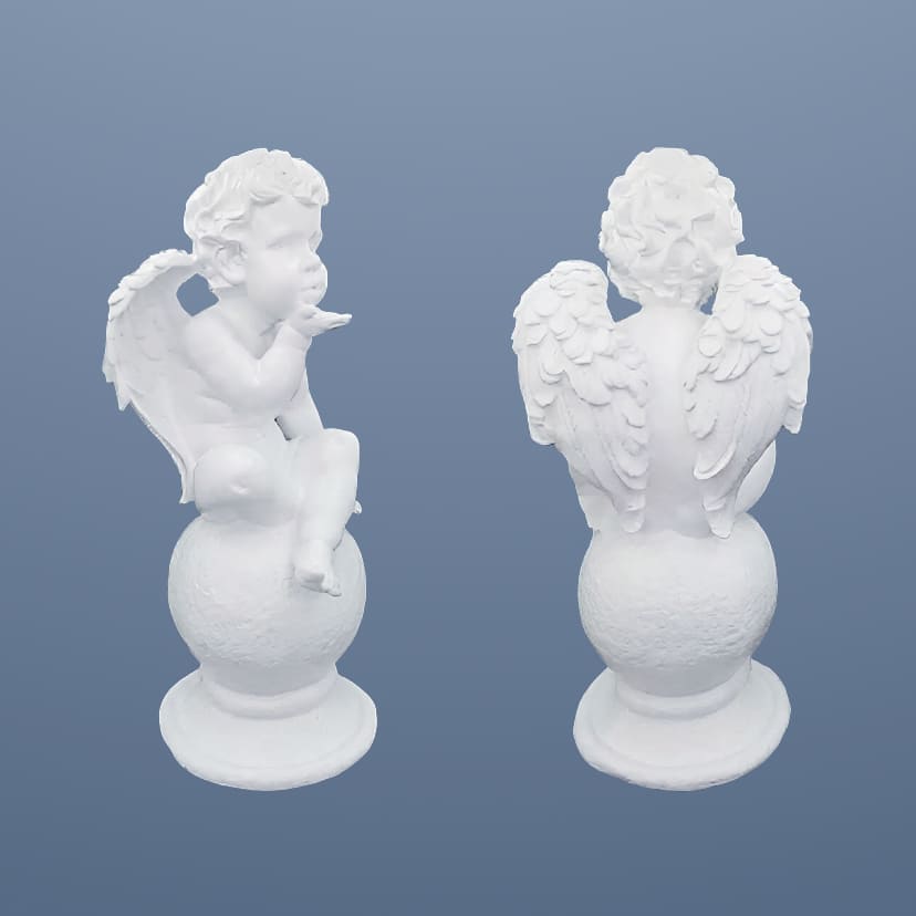 Скульптуры из искусственного мрамора на памятник | Скульптура ангел на шаре №2