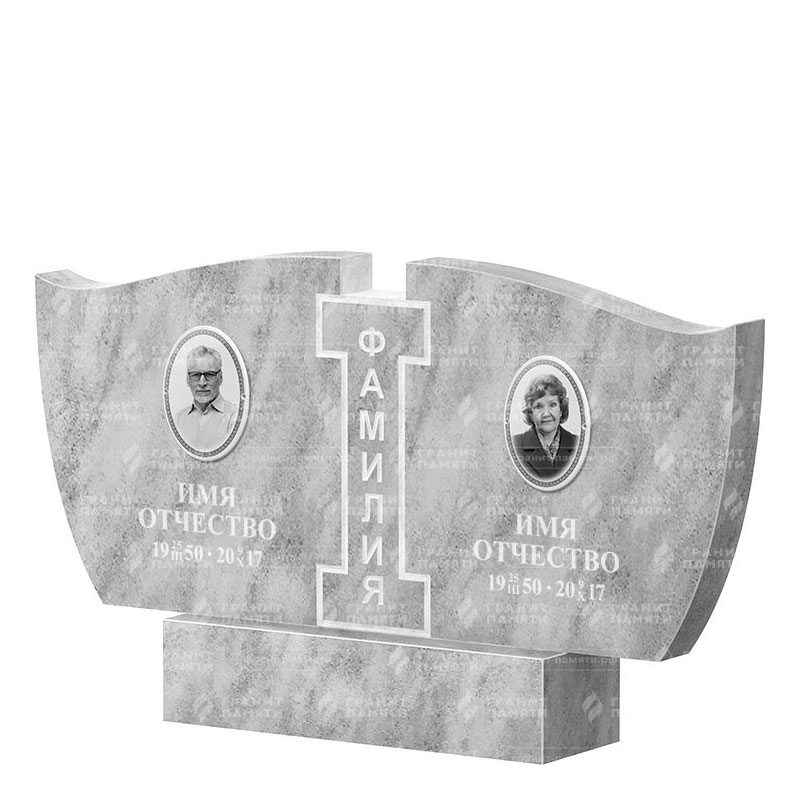 Памятники из мрамора в Нижнем Тагиле | Двойной мраморный памятник ФМ-138