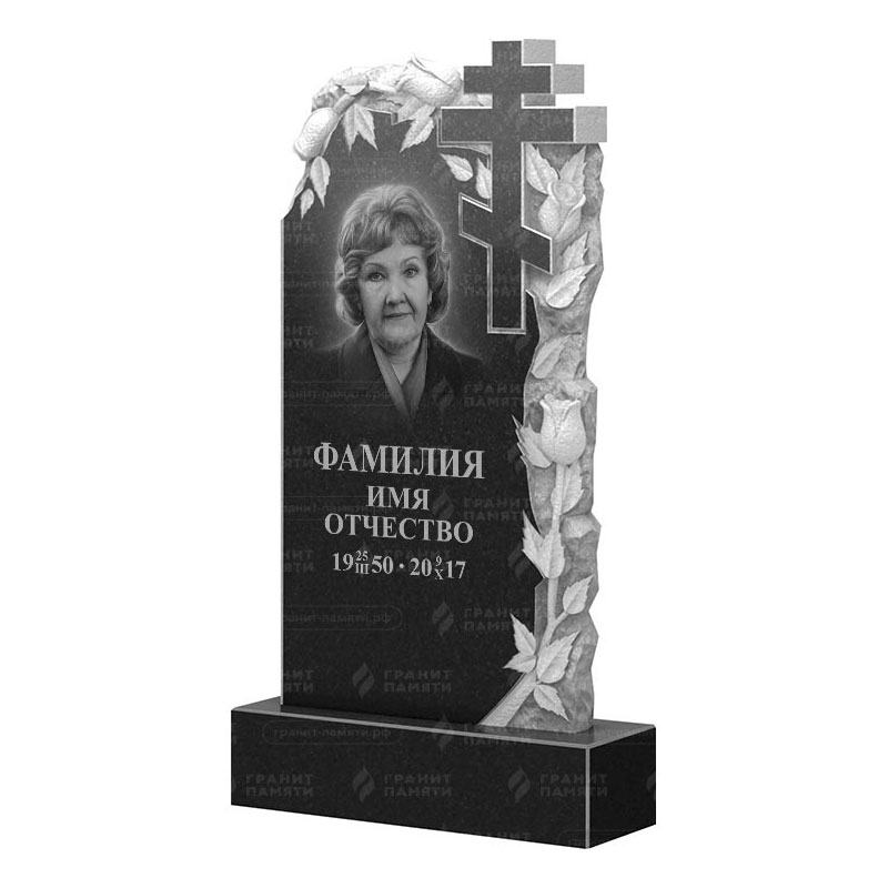 Памятники из гранита с цветами в Нижнем Тагиле | Гранитный памятник ФГ-088