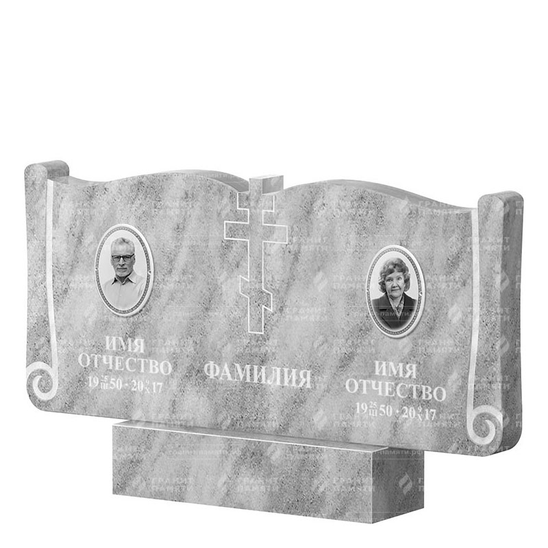 Памятники из мрамора в Нижнем Тагиле | Двойной мраморный памятник ФМ-263