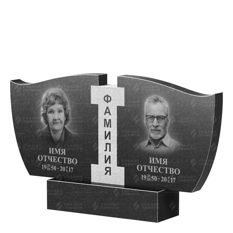 Памятники из гранита двойные в Нижнем Тагиле | Двойной гранитный памятник ФГ-138