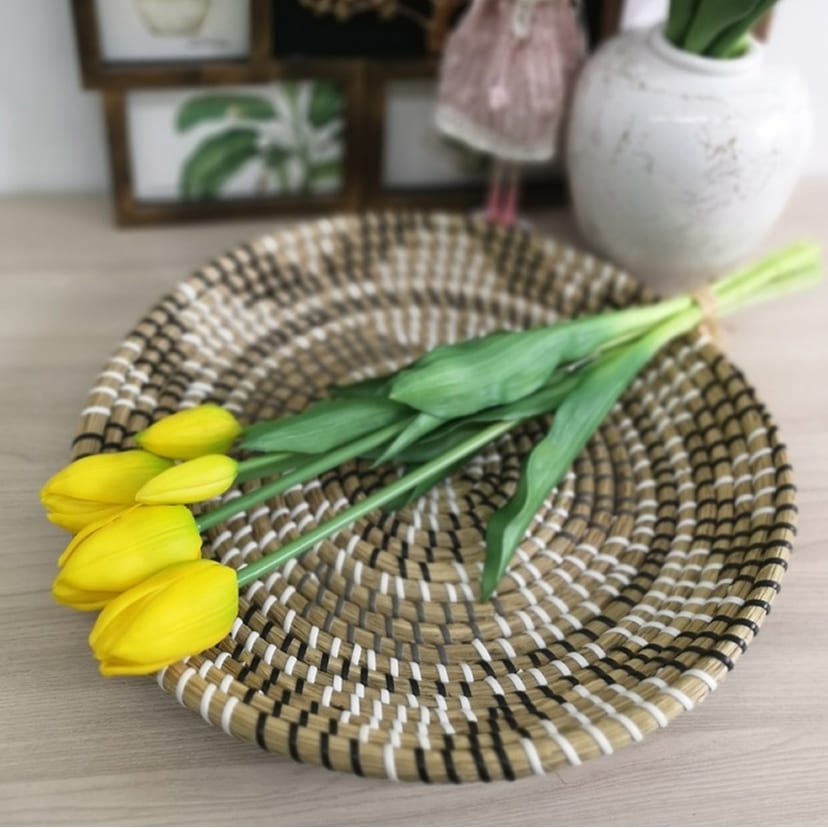 Искусственные цветы на могилу в Нижнем Тагиле | Цветы искусственные «Тюльпаны, бутоны», желтые, букет