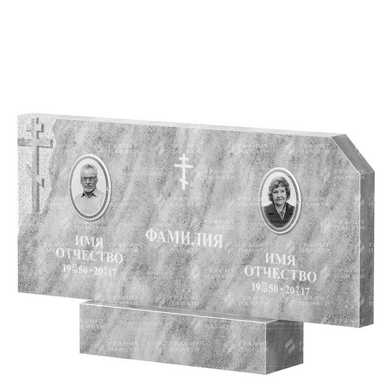 Памятники из мрамора в Нижнем Тагиле | Двойной мраморный памятник ФМ-134