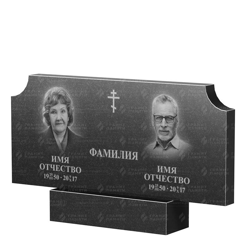 Памятники из гранита двойные в Нижнем Тагиле | Двойной гранитный памятник ФГ-253