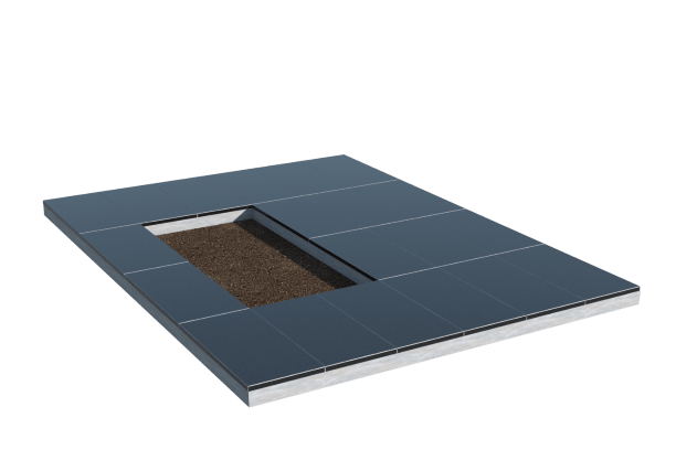 Площадки на могилу в Нижнем Тагиле | Площадка с облицовкой гранитом Габбро (под цветник)