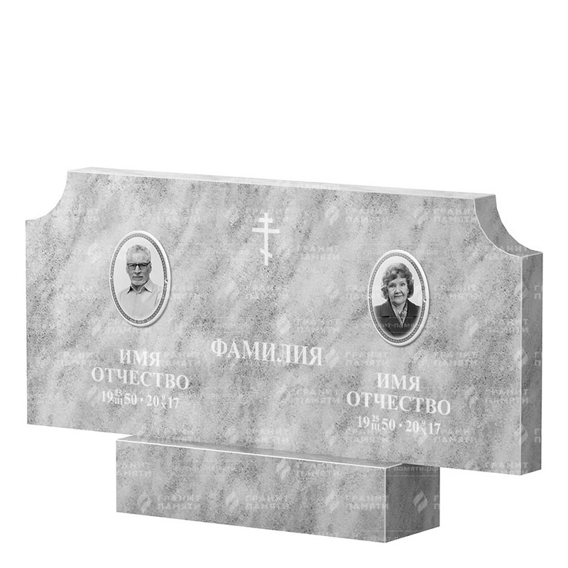 Памятники из мрамора в Нижнем Тагиле | Двойной мраморный памятник ФМ-253