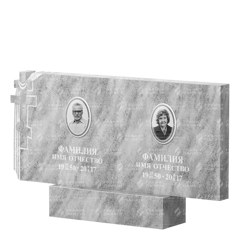 Памятники из мрамора в Нижнем Тагиле | Двойной мраморный памятник ФМ-139