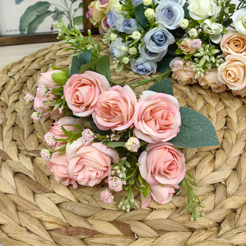 Искусственные цветы в Нижнем Тагиле | Цветы искусственные «Розы», нежно-розовые, букет