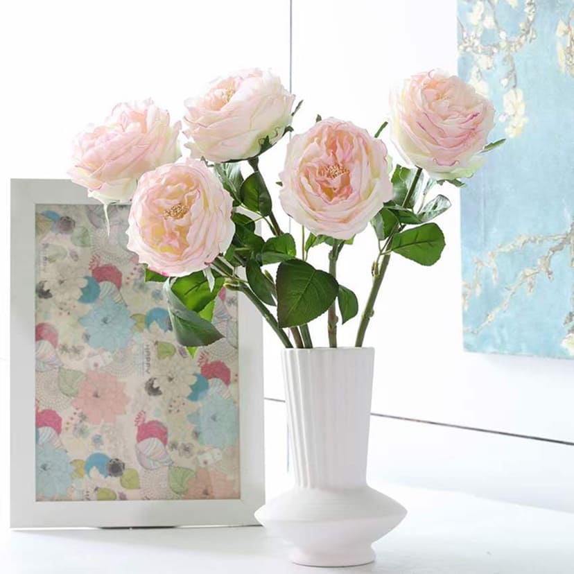 Искусственные цветы на могилу в Нижнем Тагиле | Цветок искусственный «Роза пионовидная», молочно-розовая, одиночный