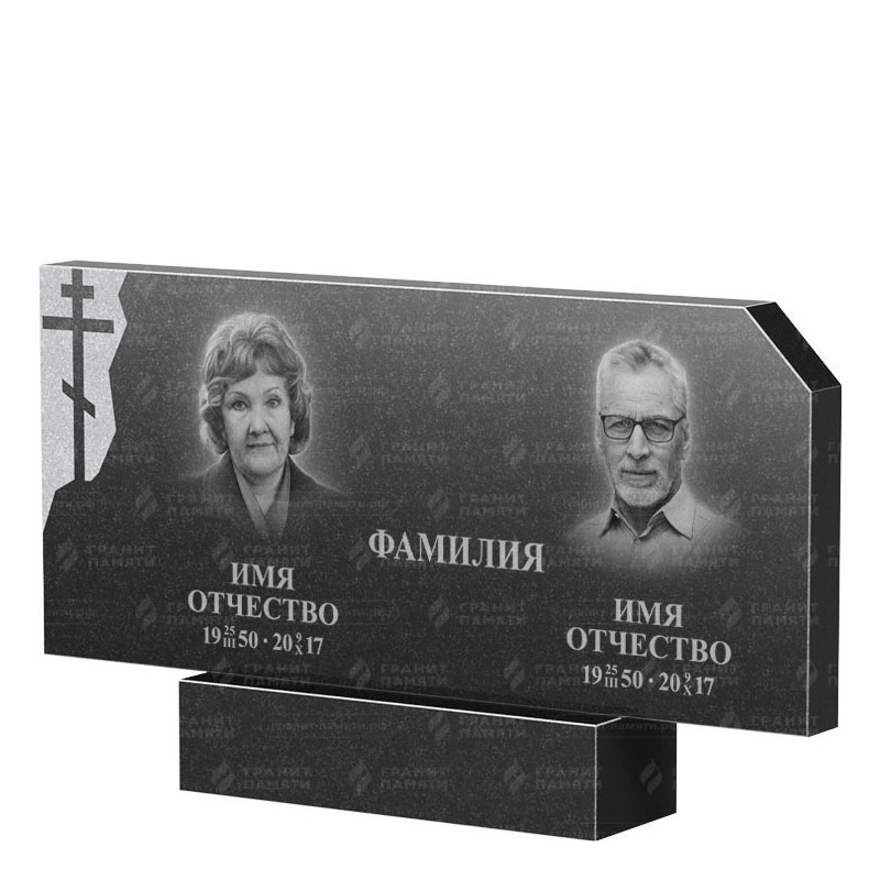 Памятники из гранита двойные в Нижнем Тагиле | Двойной гранитный памятник ФГ-134