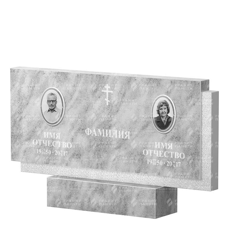 Памятники из мрамора в Нижнем Тагиле | Двойной мраморный памятник ФМ-132