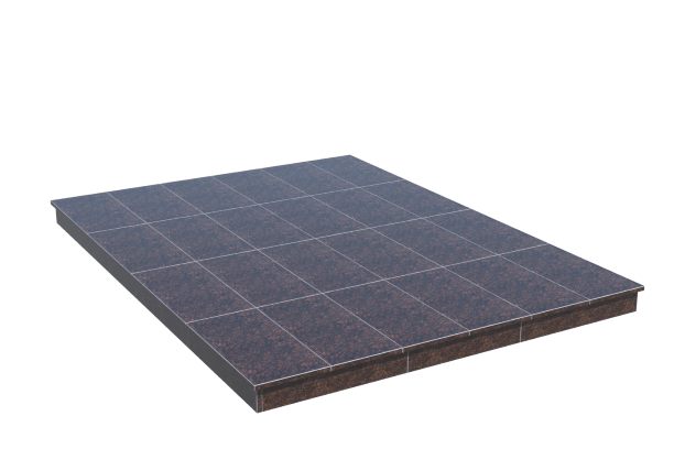 Площадки на могилу в Нижнем Тагиле | Площадка с вертикальной (10 см) облицовкой Дымовским гранитом